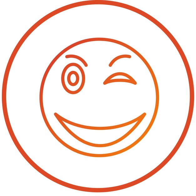 Diseño vectorial Estilo del icono de guiño