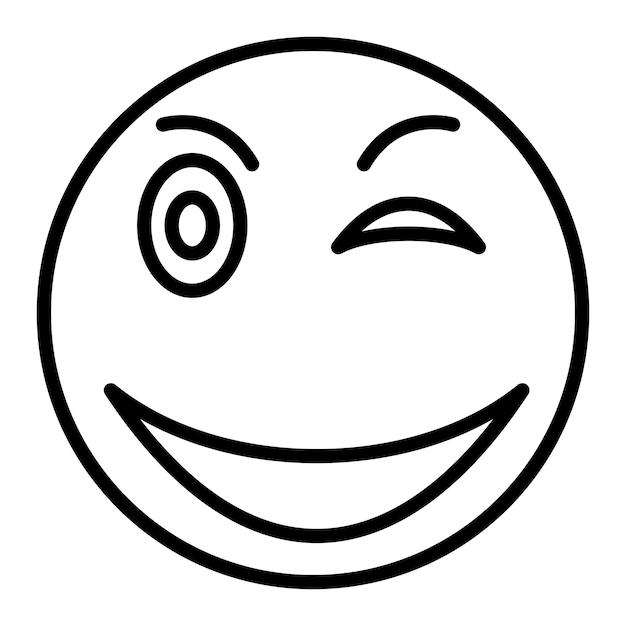 Diseño vectorial Estilo del icono de guiño