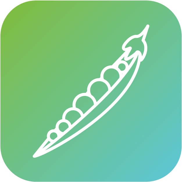 Diseño vectorial Estilo de icono de guisantes