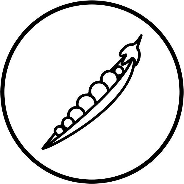 Diseño vectorial Estilo de icono de guisantes