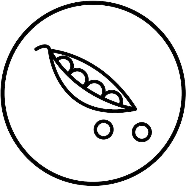 Diseño vectorial Estilo de icono de guisantes