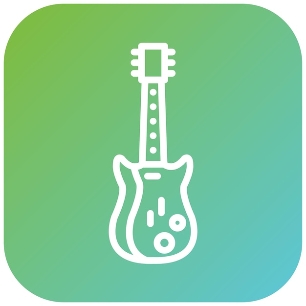 Diseño vectorial de estilo de icono de guitarra eléctrica