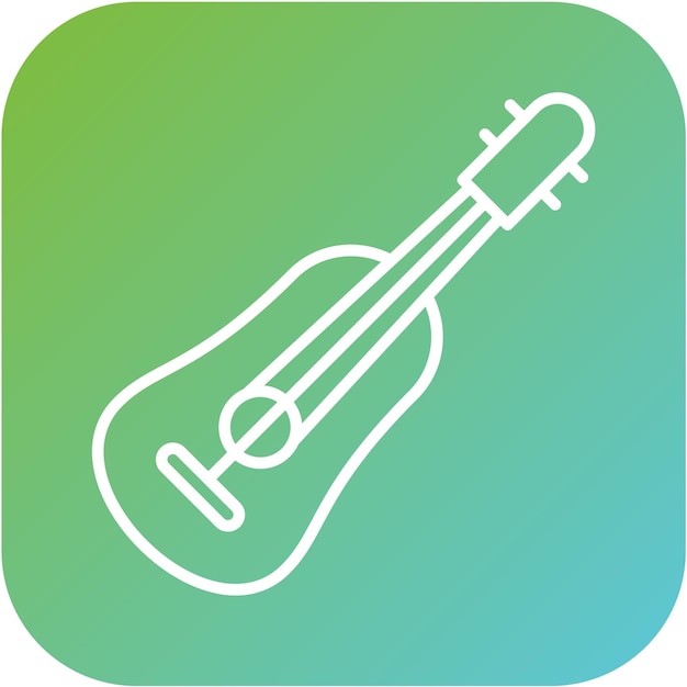 Diseño vectorial del estilo del icono de la guitarra