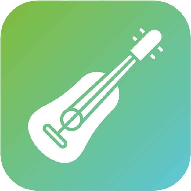 Diseño vectorial del estilo del icono de la guitarra