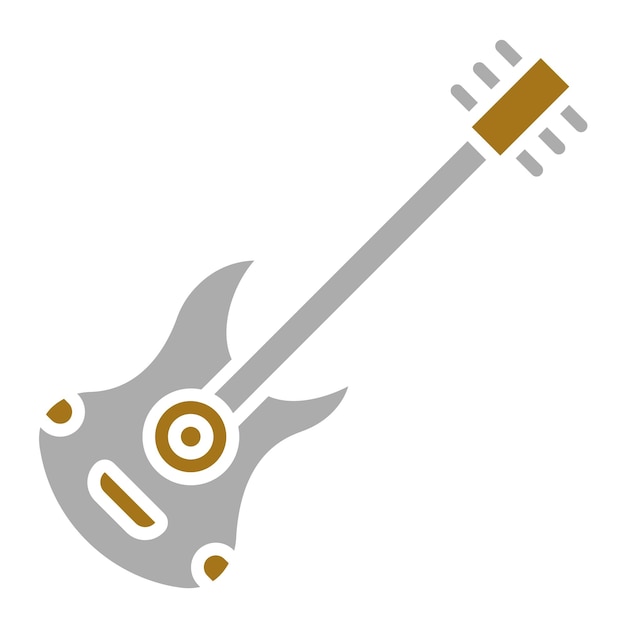 Diseño vectorial del estilo del icono de la guitarra