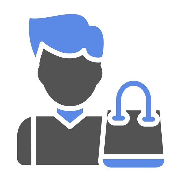 Diseño vectorial Estilo de icono del gurú de compras
