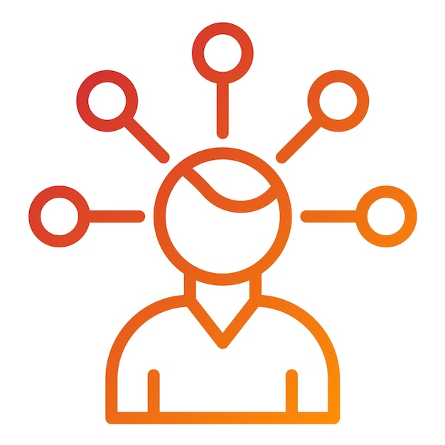 Diseño vectorial Estilo de icono de habilidades múltiples