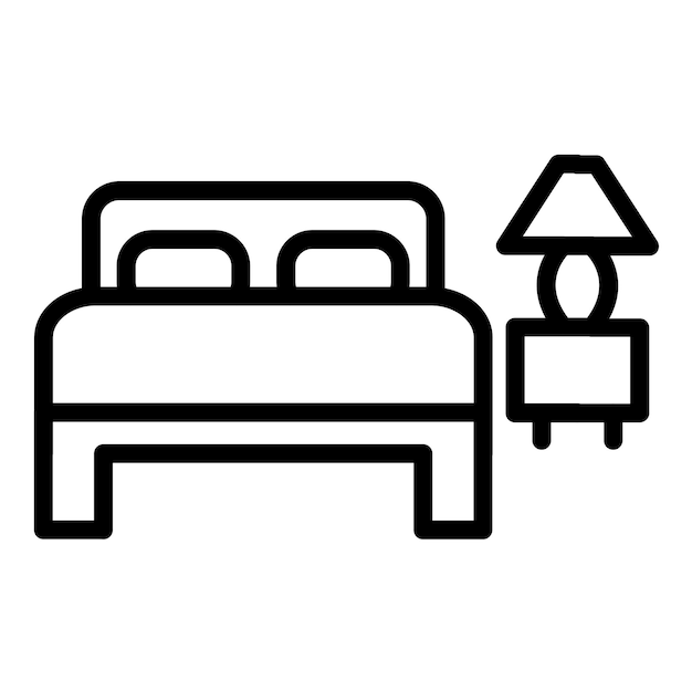 Diseño vectorial Estilo de icono de habitación de hotel libre