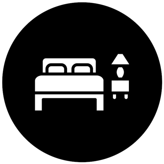 Diseño vectorial Estilo de icono de habitación de hotel libre