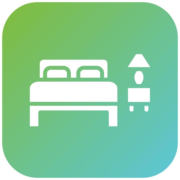 Diseño vectorial Estilo de icono de habitación de hotel libre