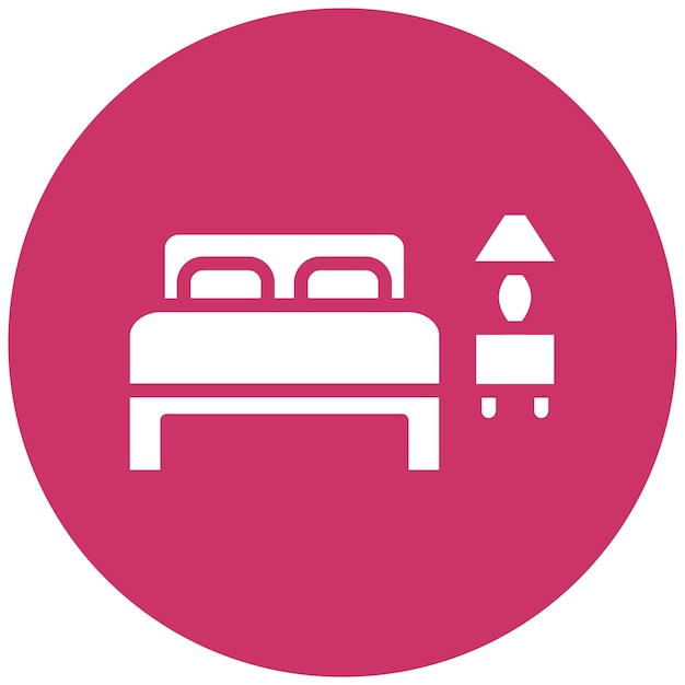 Diseño vectorial Estilo de icono de habitación de hotel libre