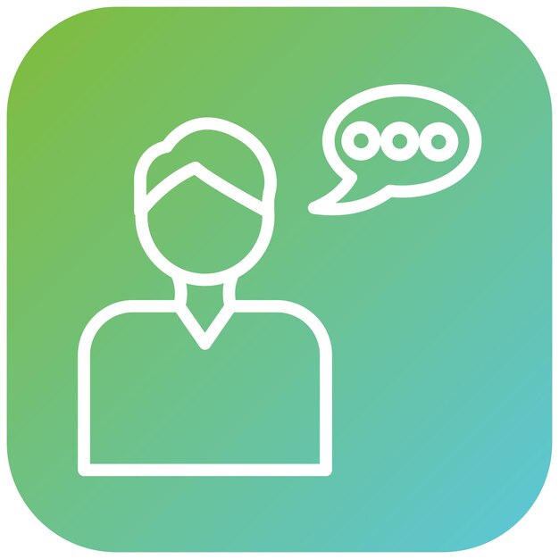 Diseño vectorial de estilo de icono de habla