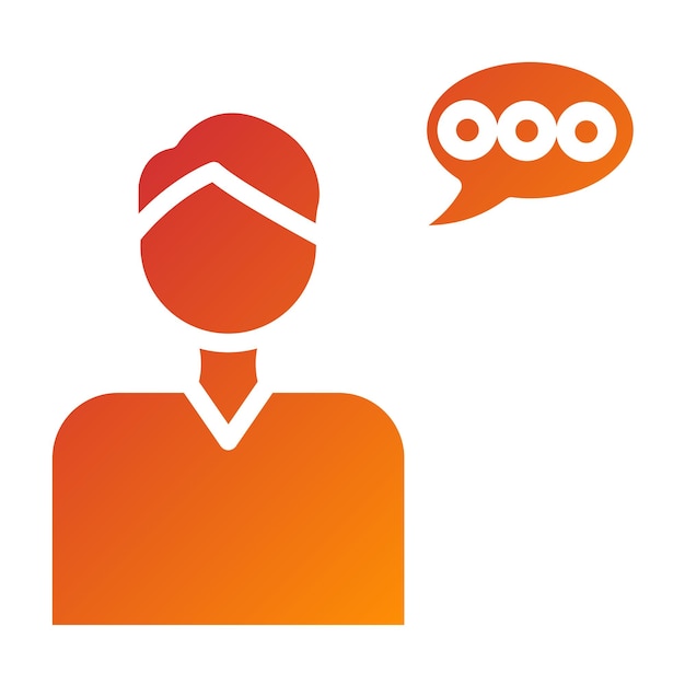 Diseño vectorial de estilo de icono de habla