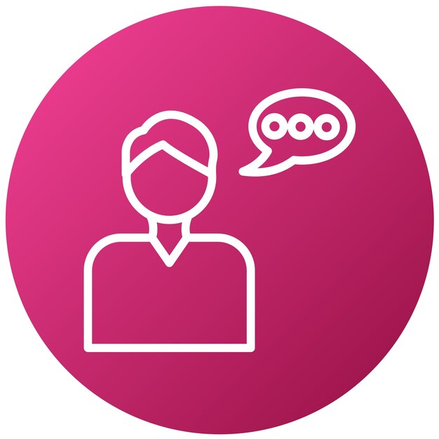 Diseño vectorial de estilo de icono de habla