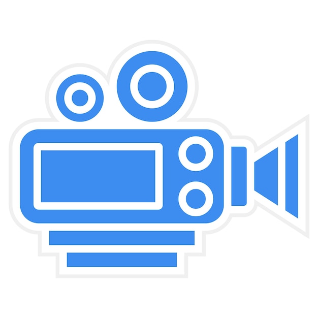 Diseño vectorial Estilo de icono para hacer películas