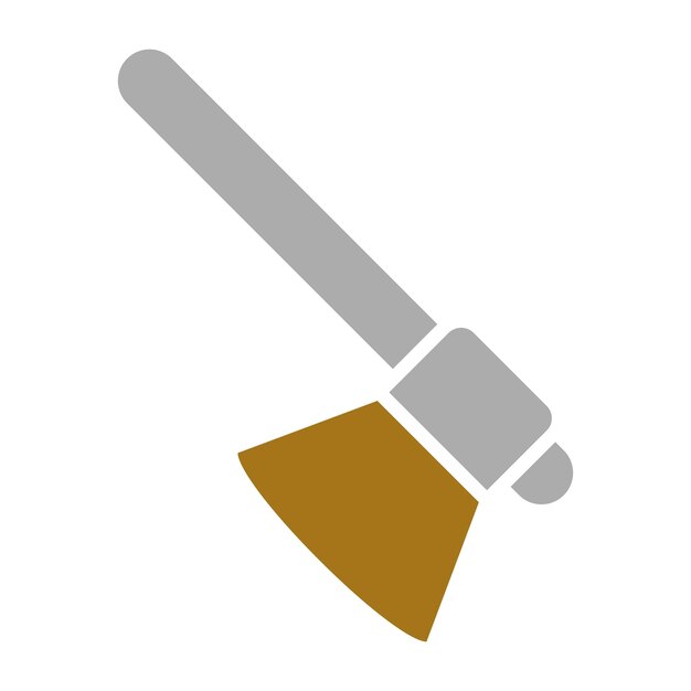 Diseño vectorial Estilo del icono de la hacha de mano