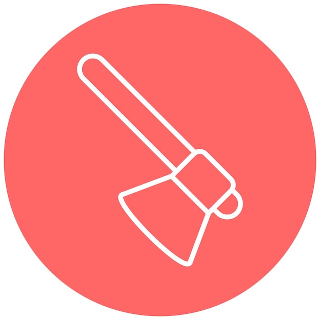 Diseño vectorial Estilo del icono de la hacha de mano
