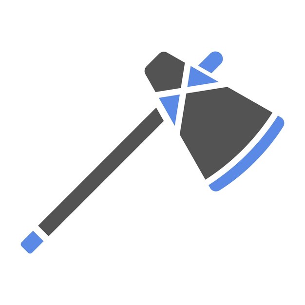 Diseño vectorial Estilo del icono del hacha de piedra