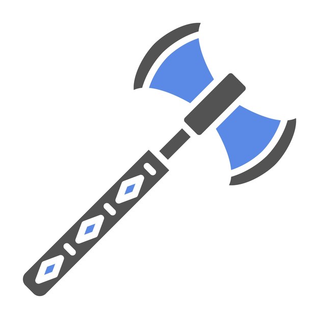 Diseño vectorial Estilo del icono del hacha vikinga