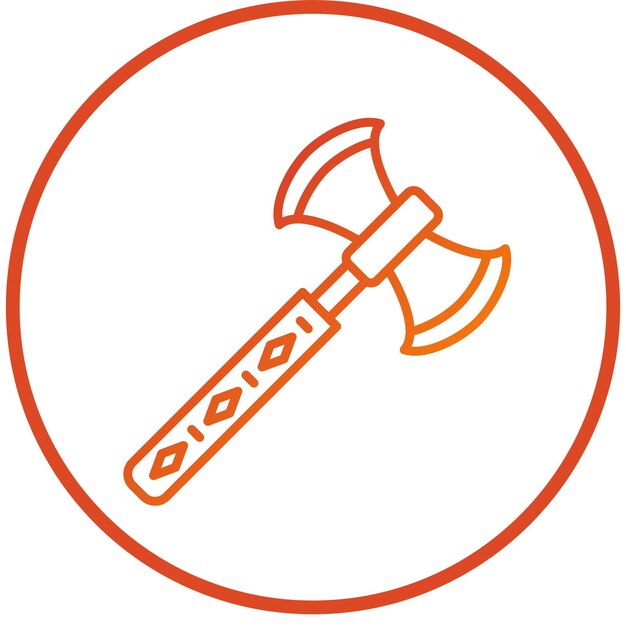 Diseño vectorial Estilo del icono del hacha vikinga