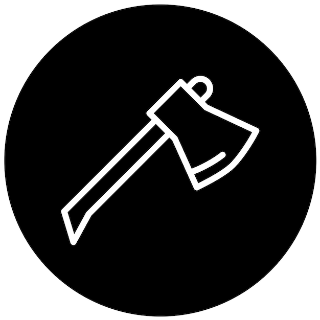 Diseño vectorial Estilo del icono del hacha