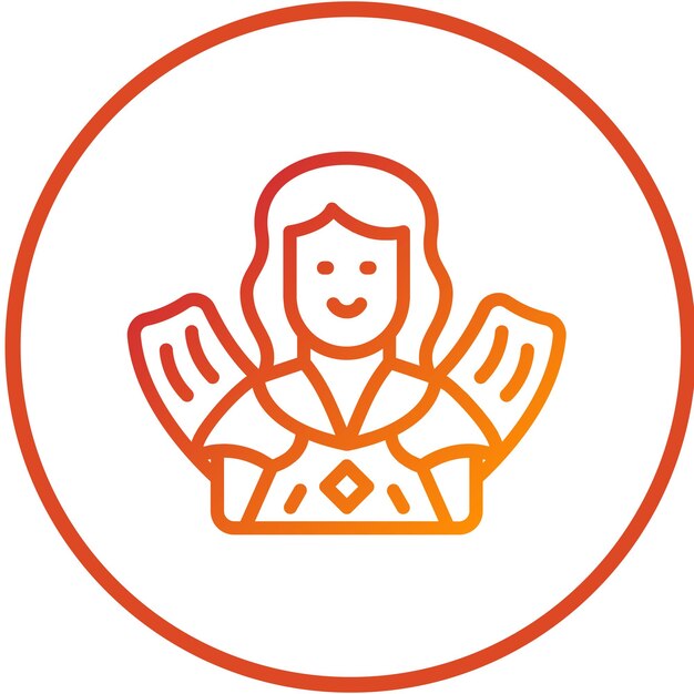 Diseño vectorial de estilo de icono de hadas