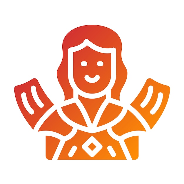 Diseño vectorial de estilo de icono de hadas