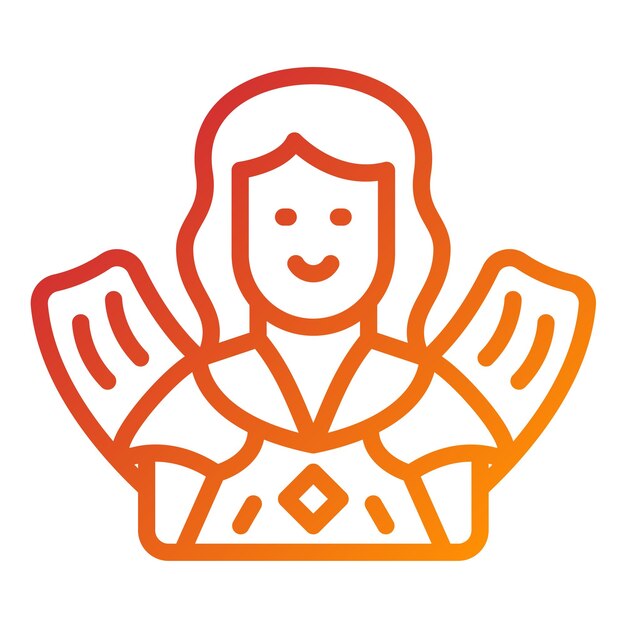 Diseño vectorial de estilo de icono de hadas