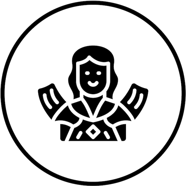 Diseño vectorial de estilo de icono de hadas
