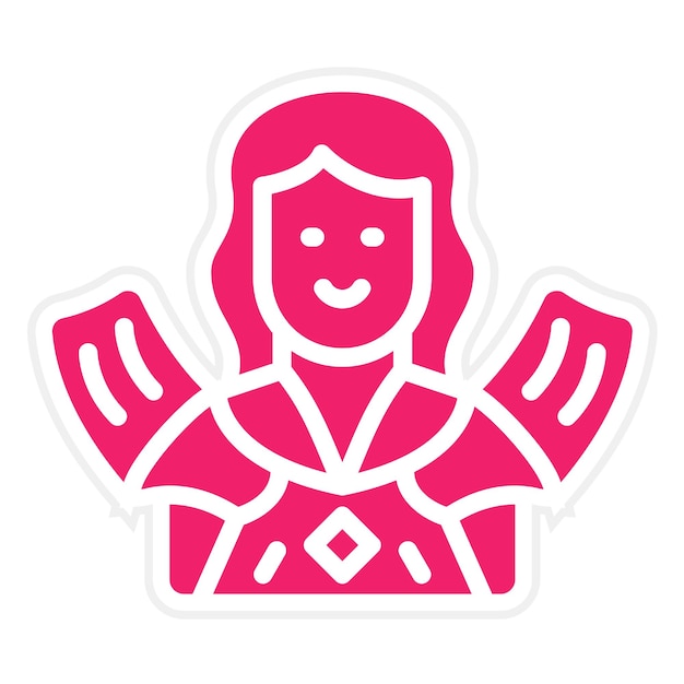 Diseño vectorial de estilo de icono de hadas