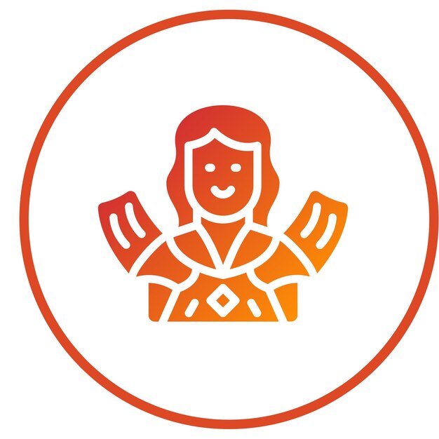 Diseño vectorial de estilo de icono de hadas
