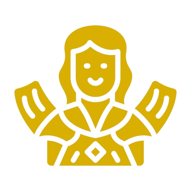 Diseño vectorial de estilo de icono de hadas