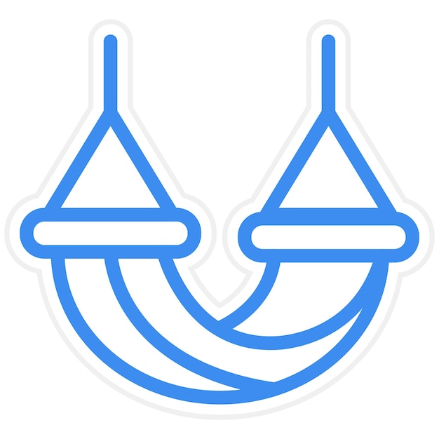 Diseño vectorial Estilo del icono de la hamaca