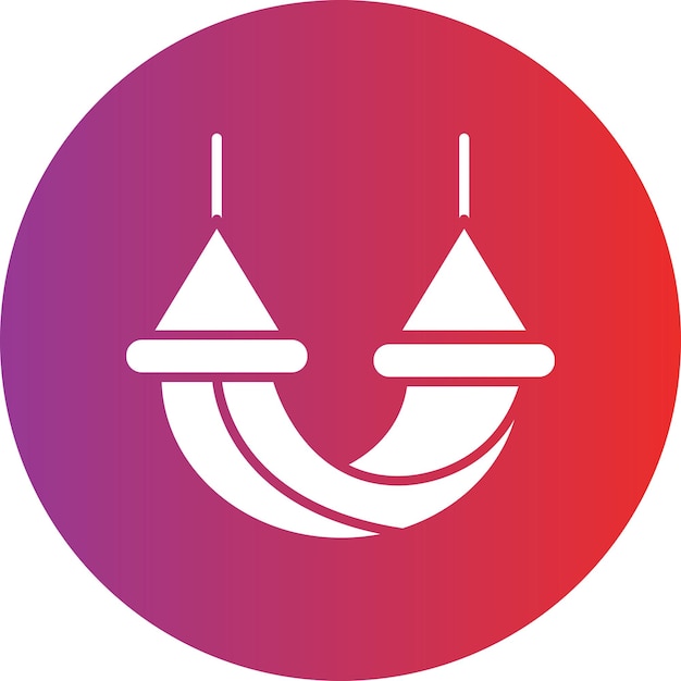 Diseño vectorial Estilo del icono de la hamaca