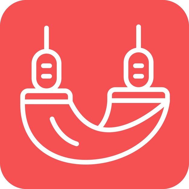 Diseño vectorial Estilo del icono de la hamaca