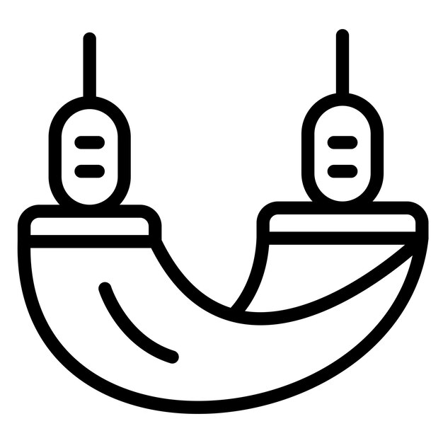 Diseño vectorial Estilo del icono de la hamaca