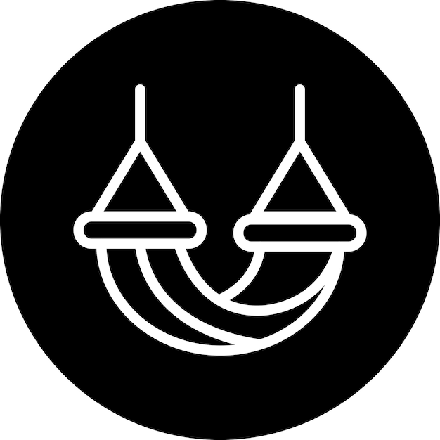 Diseño vectorial Estilo del icono de la hamaca