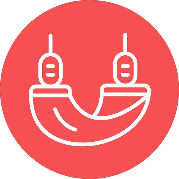 Diseño vectorial Estilo del icono de la hamaca