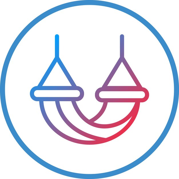 Diseño vectorial Estilo del icono de la hamaca
