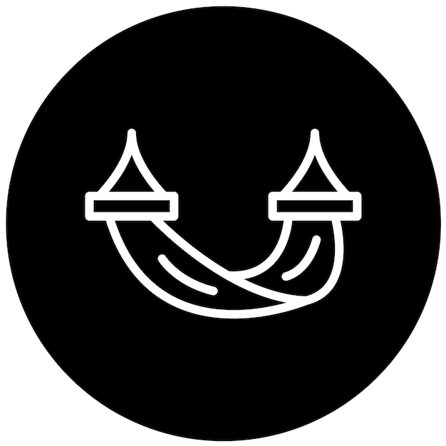 Diseño vectorial Estilo del icono de la hamaca