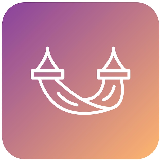 Diseño vectorial Estilo del icono de la hamaca