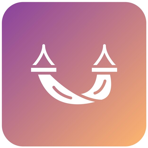 Diseño vectorial Estilo del icono de la hamaca