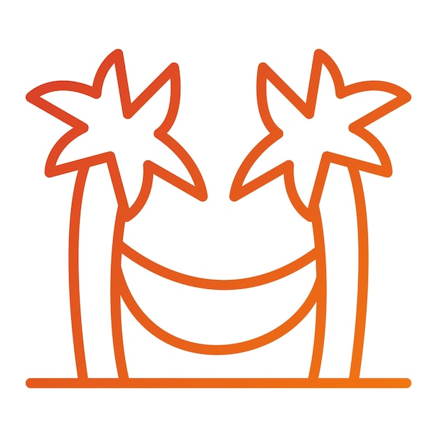 Diseño vectorial Estilo del icono de la hamaca