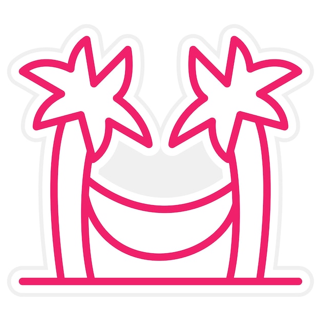 Diseño vectorial Estilo del icono de la hamaca
