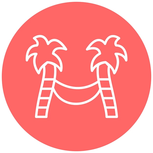 Diseño vectorial Estilo del icono de la hamaca