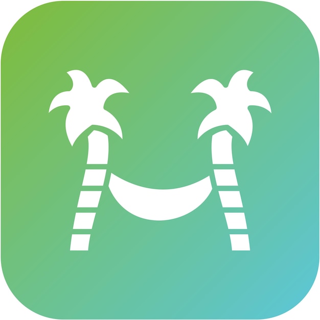 Diseño vectorial Estilo del icono de la hamaca
