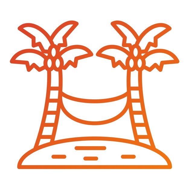 Diseño vectorial Estilo del icono de la hamaca