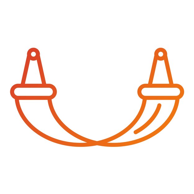 Diseño vectorial Estilo del icono de la hamaca