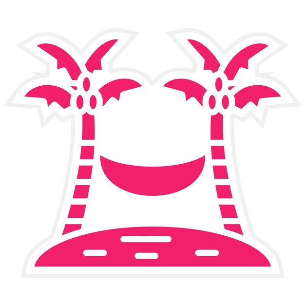 Diseño vectorial Estilo del icono de la hamaca