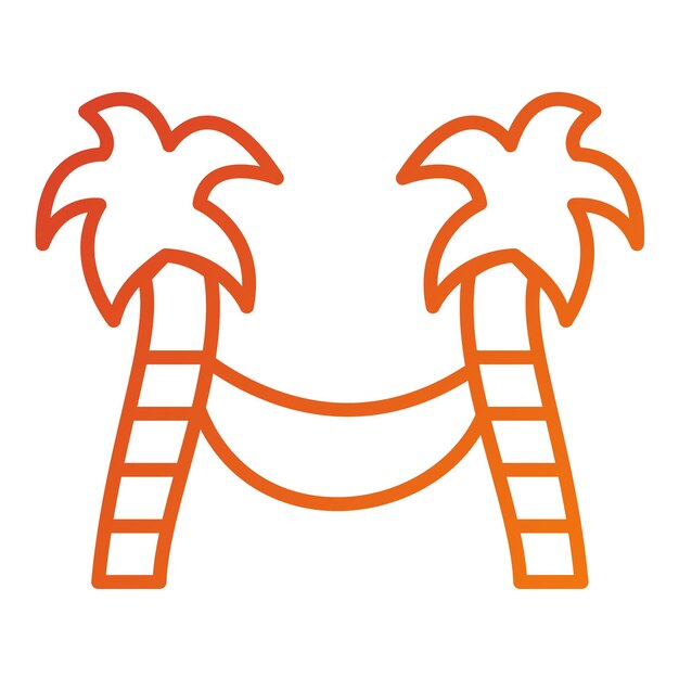 Diseño vectorial Estilo del icono de la hamaca